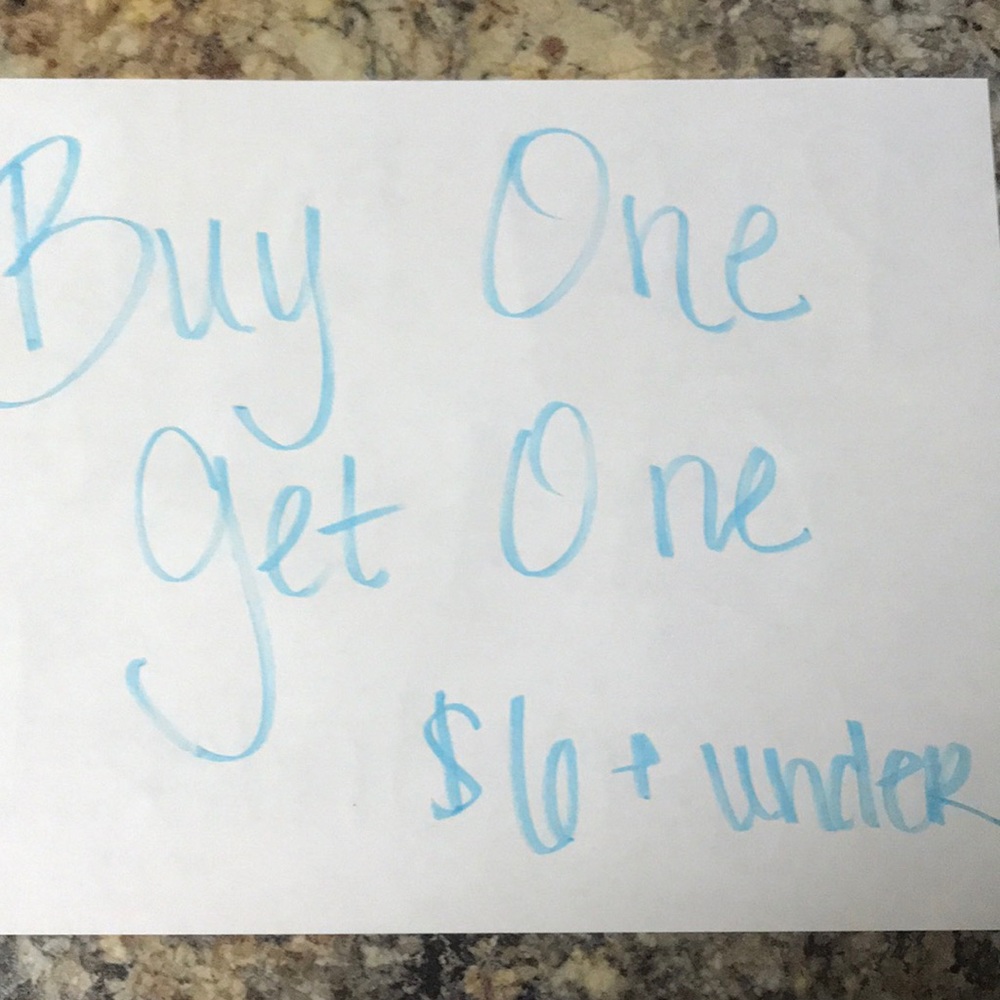 BUY ONE GET ONE SALE